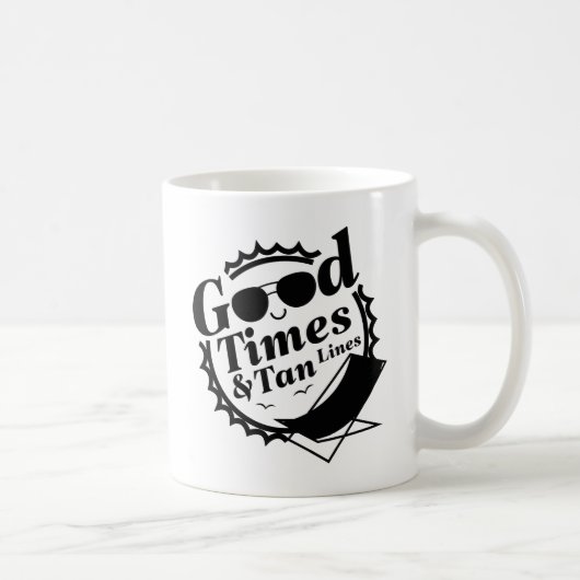 Gute Zeiten und Tan-Linien Kaffeetasse (Rechts)