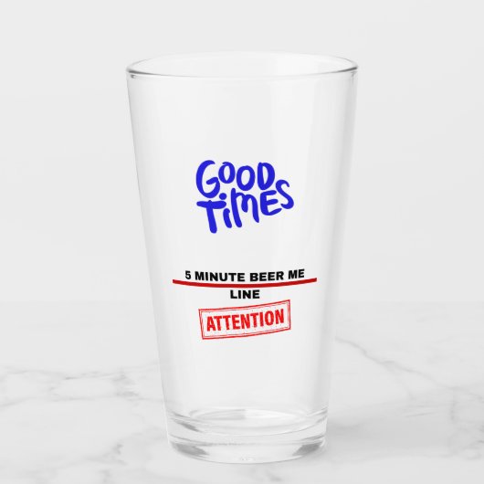 Gute Zeiten waren mir Zeit Glas (Vorderseite)