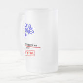 Gute Zeiten waren mir Zeit Mattglas Bierglas (Vorderseite Links)