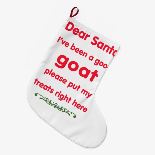 gute Ziege Großer Weihnachtsstrumpf (Vorderansicht (hängend))