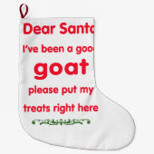 gute Ziege Großer Weihnachtsstrumpf (Vorderseite)
