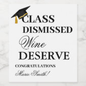 Gute Zusammenarbeit mit dem Geschlossen Abschluss Weinetikett (Einzelnes Label)