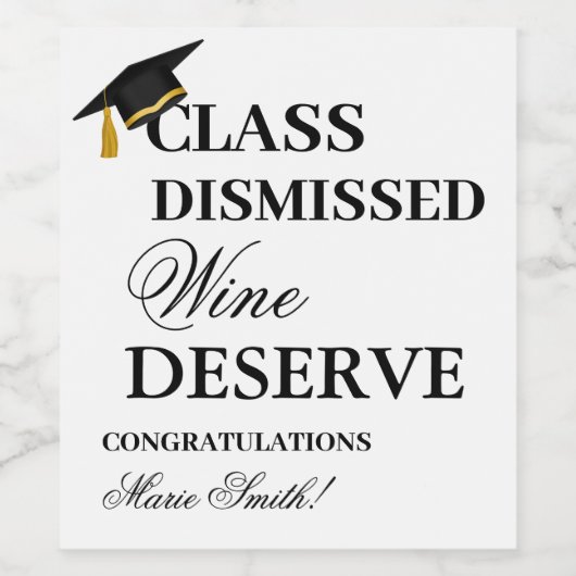 Gute Zusammenarbeit mit dem Geschlossen Abschluss Weinetikett (Einzelnes Label)