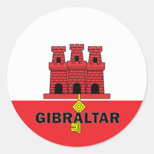Güteflagge Gibraltar Roundel Runder Aufkleber