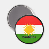 Güteflagge Kurdistan Roundel Magnet (Vorderseite/Rückseite)