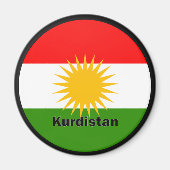 Güteflagge Kurdistan Roundel Magnet (Vorne)