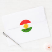 Güteflagge Kurdistan Roundel Runder Aufkleber (Umschlag)