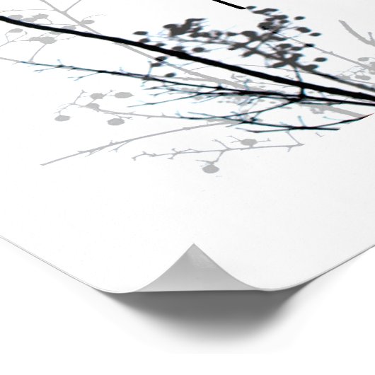 Gütefragen zitieren schwarz-weiße Naturkunst Poster (Ecke)