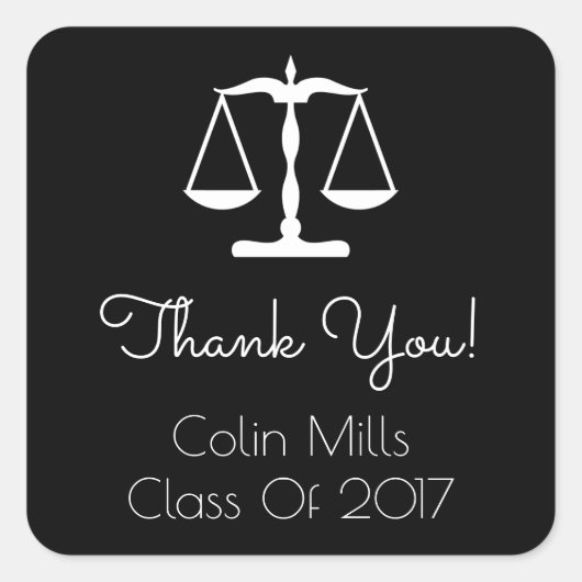 Güteklasse 2017 (Schwarze Skalen) Quadratischer Aufkleber (Vorderseite)