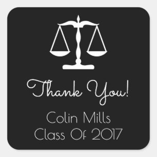 Güteklasse 2017 (Schwarze Skalen) Quadratischer Aufkleber