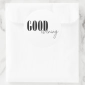 Guten Abend Runder Aufkleber (Tasche)