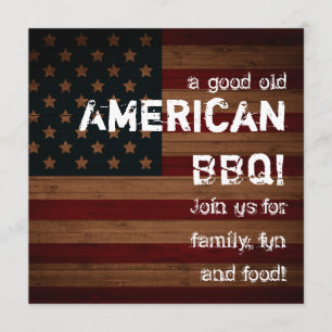 Guten alten amerikanischen GRILLEN! Einladung