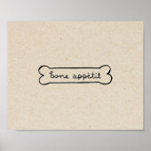 Guten Appetit Hund Poster (Vorne)