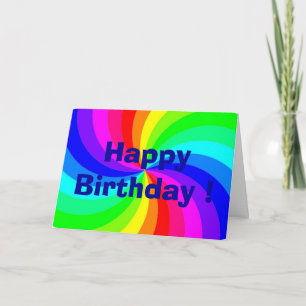 "GUTEN GEBURTSTAG"-REGENBOGENSPIRALE KARTE