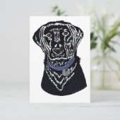 "Guten Hund" Flat Danke Karte (Stehend Vorderseite)