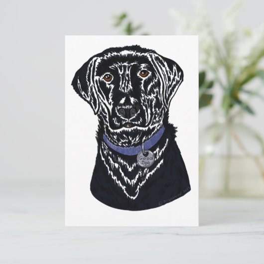 "Guten Hund" Flat Danke Karte (Stehend Vorderseite)