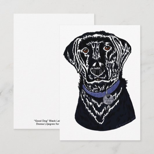 "Guten Hund" Flat Danke Karte (Vorne/Hinten)