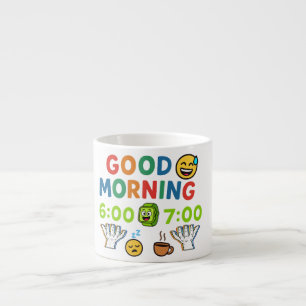 Guten Morgen 67 Six Seven Alarm Lustiger Morgenges Espressotasse