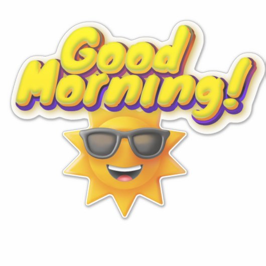 Guten Morgen! Aufkleber (Vorderseite)