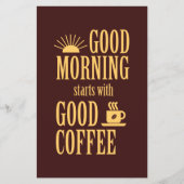 Guten Morgen beginnt mit gutem Kaffee Flyer (Vorne)