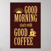 Guten Morgen beginnt mit gutem Kaffee Poster (Vorne)