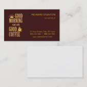 Guten Morgen beginnt mit gutem Kaffee Visitenkarte (Vorne/Hinten)