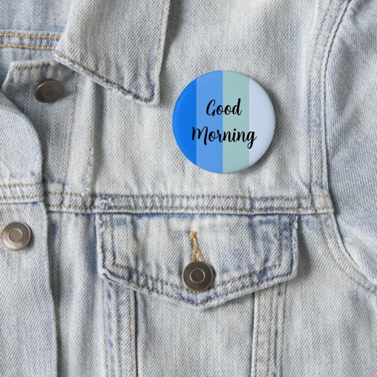 Guten Morgen blau gestreift Button (Beispiel)
