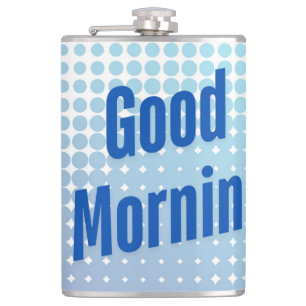 Guten Morgen Blaue Punkte Flachmann