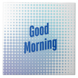 Guten Morgen Blaue Punkte Fliese