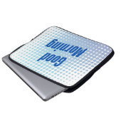 Guten Morgen Blaue Punkte Laptopschutzhülle (Vorne Knopf)