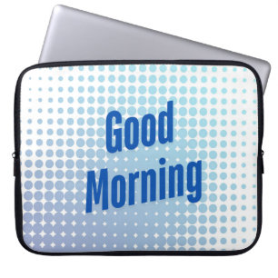 Guten Morgen Blaue Punkte Laptopschutzhülle