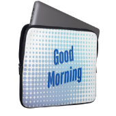 Guten Morgen Blaue Punkte Laptopschutzhülle (Vorne Rechts)
