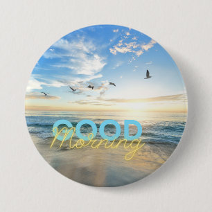 Guten Morgen blauer Himmel Button