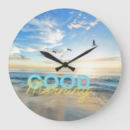 Guten Morgen blauer Himmel Große Wanduhr