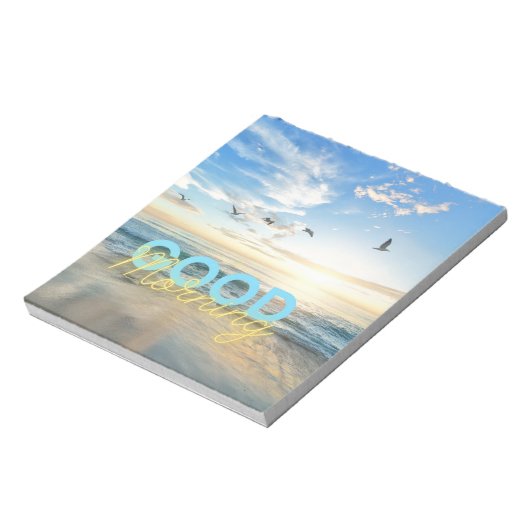 Guten Morgen blauer Himmel Notizblock (Rotiert)