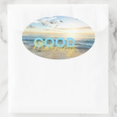 Guten Morgen blauer Himmel Ovaler Aufkleber (Tasche)