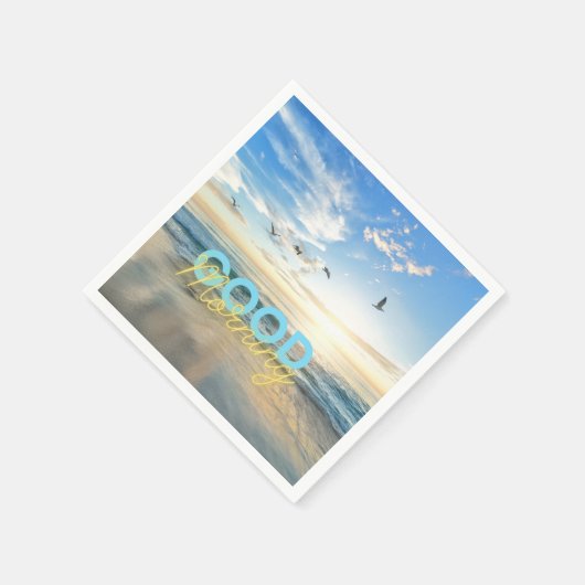 Guten Morgen blauer Himmel Serviette (Ecke)