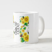 Guten Morgen Blumengrüße Jumbo-Tasse (Vorderseite Rechts)