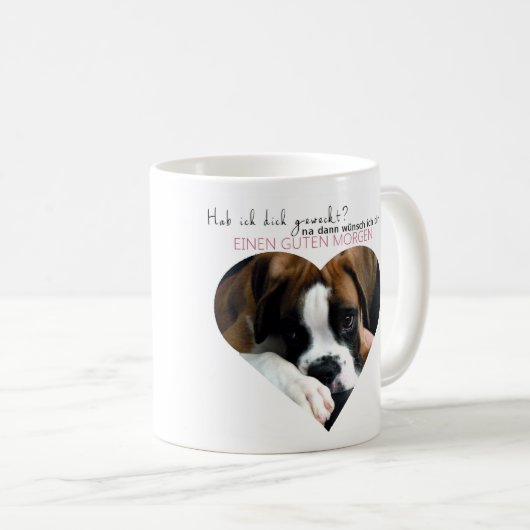 Guten Morgen - Boxer Tasse (VorderseiteRechts)