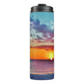 Guten Morgen, das ist der heiße Tumbler Thermosbecher (Vorderseite)