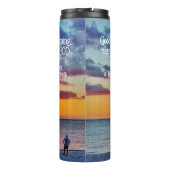 Guten Morgen, das ist der heiße Tumbler Thermosbecher (Rückseite)