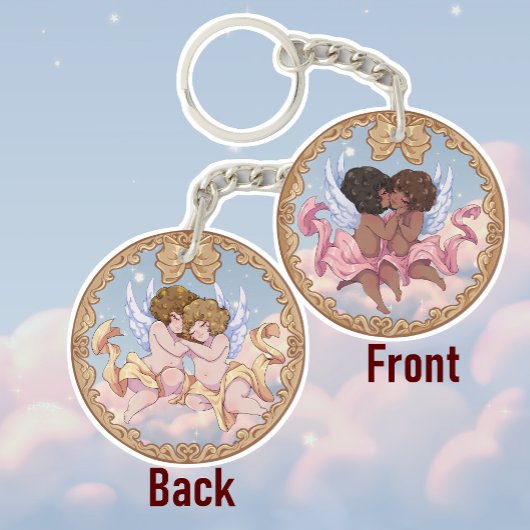 Guten Morgen Engel Akryllischer Schlüsselanhänger