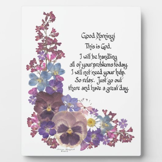 Guten Morgen! Fotoplatte (Vorderseite)