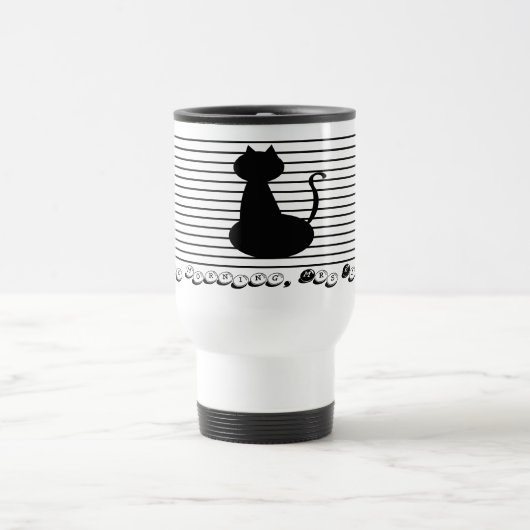 Guten Morgen Frau Black Stainless Steel Travel Mug Reisebecher (Mittel)