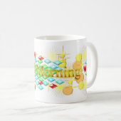 Guten Morgen, fröhlich und glücklich Kaffeetasse (VorderseiteRechts)