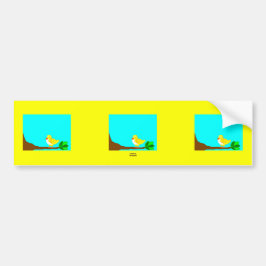 Guten Morgen Gelber Vogel-Autoaufkleber Autoaufkleber