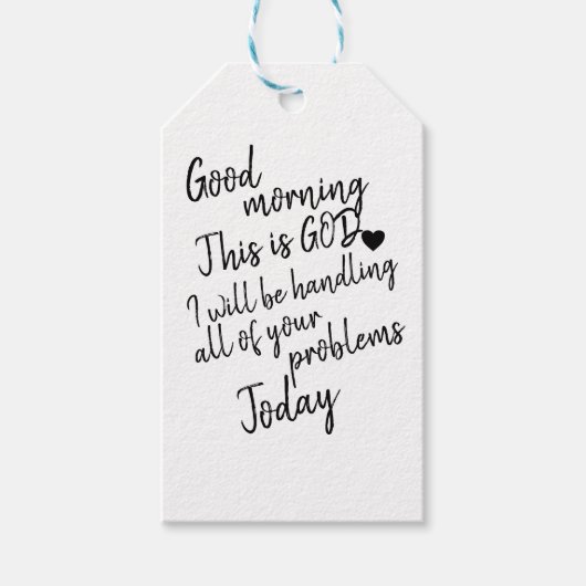 Guten Morgen Geschenkanhänger (Vorderseite)