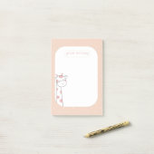 Guten Morgen Giraffe Post-it Klebezettel (Auf Schreibtisch)