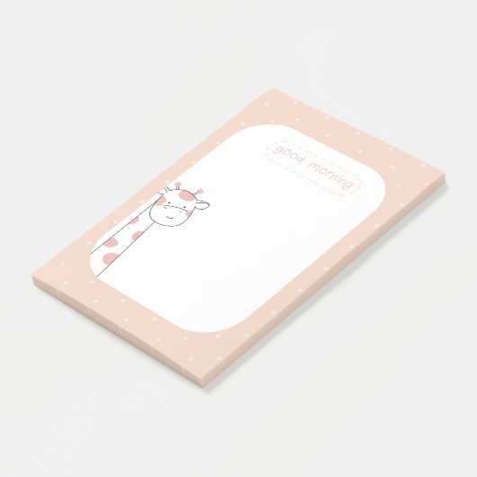 Guten Morgen Giraffe Post-it Klebezettel (angewinkelt)