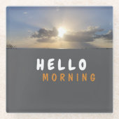 Guten Morgen Glasuntersetzer (Vorderseite)